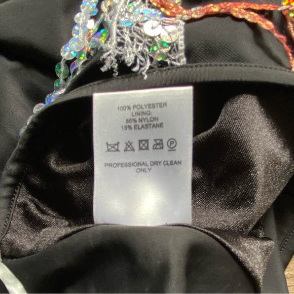 NWT Jaded London AS IS Black Sequin Fringe Sleeveless Bodysuit - Picture 9 of 13